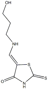 5-{[(3-hydroxypropyl)amino]methylene}-2-thioxo-1,3-thiazolidin-4-one Structure