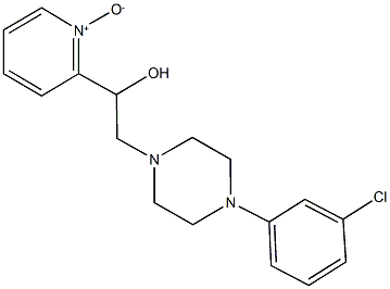 2-[4-(3-chlorophenyl)-1-piperazinyl]-1-(1-oxido-2-pyridinyl)ethanol Structure