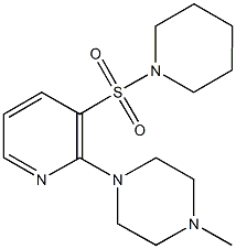 1-methyl-4-[3-(1-piperidinylsulfonyl)-2-pyridinyl]piperazine,353278-96-3,结构式