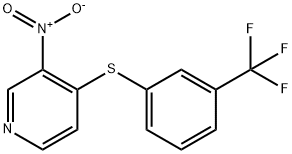 3-nitro-4-{[3-(trifluoromethyl)phenyl]sulfanyl}pyridine 化学構造式