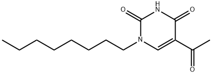 5-acetyl-1-octyl-2,4(1H,3H)-pyrimidinedione 结构式