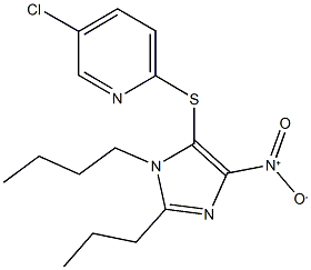 2-({1-butyl-4-nitro-2-propyl-1H-imidazol-5-yl}sulfanyl)-5-chloropyridine Struktur