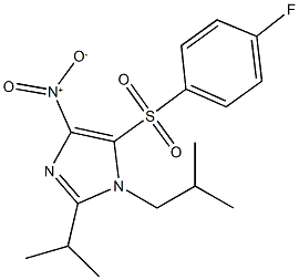 5-[(4-fluorophenyl)sulfonyl]-4-nitro-1-isobutyl-2-isopropyl-1H-imidazole|