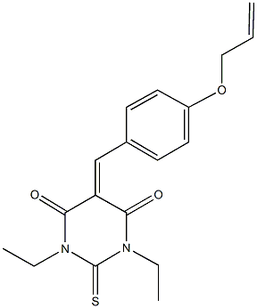 5-[4-(allyloxy)benzylidene]-1,3-diethyl-2-thioxodihydro-4,6(1H,5H)-pyrimidinedione Struktur