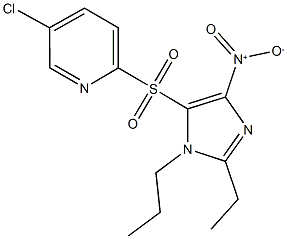 5-chloro-2-({2-ethyl-4-nitro-1-propyl-1H-imidazol-5-yl}sulfonyl)pyridine Structure