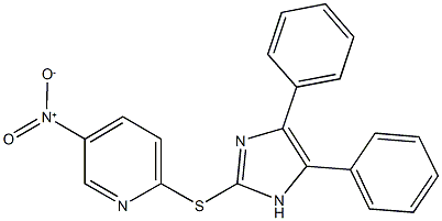 2-[(4,5-diphenyl-1H-imidazol-2-yl)sulfanyl]-5-nitropyridine,353280-72-5,结构式