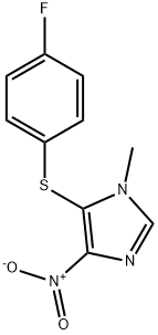 5-[(4-fluorophenyl)sulfanyl]-4-nitro-1-methyl-1H-imidazole 化学構造式