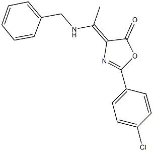 4-[1-(benzylamino)ethylidene]-2-(4-chlorophenyl)-1,3-oxazol-5(4H)-one|