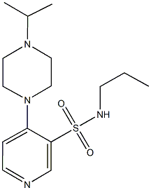4-(4-isopropyl-1-piperazinyl)-N-propyl-3-pyridinesulfonamide,353282-18-5,结构式