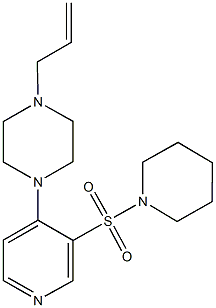 1-allyl-4-[3-(1-piperidinylsulfonyl)-4-pyridinyl]piperazine|