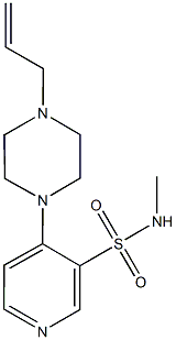 4-(4-allyl-1-piperazinyl)-N-methyl-3-pyridinesulfonamide 化学構造式