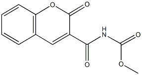 methyl (2-oxo-2H-chromen-3-yl)carbonylcarbamate 化学構造式