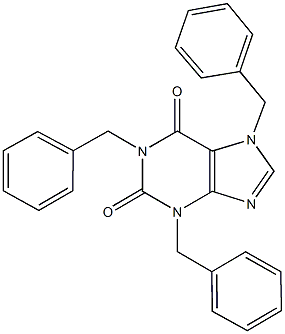 1,3,7-tribenzyl-3,7-dihydro-1H-purine-2,6-dione Structure