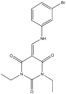 5-[(3-bromoanilino)methylene]-1,3-diethyl-2,4,6(1H,3H,5H)-pyrimidinetrione,353285-98-0,结构式