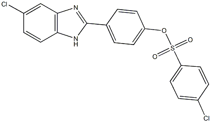 4-(5-chloro-1H-benzimidazol-2-yl)phenyl 4-chlorobenzenesulfonate 结构式