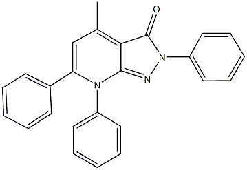 4-methyl-2,6,7-triphenyl-2,7-dihydro-3H-pyrazolo[3,4-b]pyridin-3-one Struktur