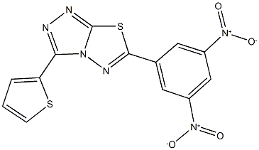 6-{3,5-bisnitrophenyl}-3-(2-thienyl)[1,2,4]triazolo[3,4-b][1,3,4]thiadiazole,353287-71-5,结构式