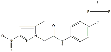 2-{3-nitro-5-methyl-1H-pyrazol-1-yl}-N-[4-(trifluoromethoxy)phenyl]acetamide|