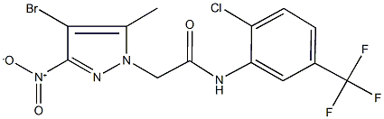 2-{4-bromo-3-nitro-5-methyl-1H-pyrazol-1-yl}-N-[2-chloro-5-(trifluoromethyl)phenyl]acetamide Structure