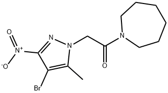 1-({4-bromo-3-nitro-5-methyl-1H-pyrazol-1-yl}acetyl)azepane|