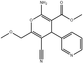 methyl 2-amino-5-cyano-6-(methoxymethyl)-4-(3-pyridinyl)-4H-pyran-3-carboxylate Structure