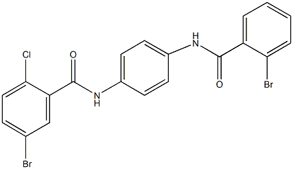 5-bromo-N-{4-[(2-bromobenzoyl)amino]phenyl}-2-chlorobenzamide,353462-16-5,结构式