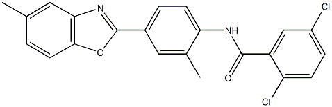 2,5-dichloro-N-[2-methyl-4-(5-methyl-1,3-benzoxazol-2-yl)phenyl]benzamide Structure