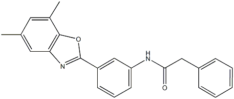 N-[3-(5,7-dimethyl-1,3-benzoxazol-2-yl)phenyl]-2-phenylacetamide Structure