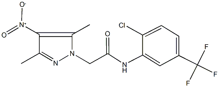 353463-91-9 N-[2-chloro-5-(trifluoromethyl)phenyl]-2-{4-nitro-3,5-dimethyl-1H-pyrazol-1-yl}acetamide