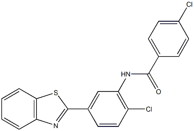 N-[5-(1,3-benzothiazol-2-yl)-2-chlorophenyl]-4-chlorobenzamide 结构式