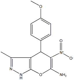 353464-08-1 6-amino-5-nitro-4-(4-methoxyphenyl)-3-methyl-1,4-dihydropyrano[2,3-c]pyrazole