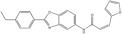 N-[2-(4-ethylphenyl)-1,3-benzoxazol-5-yl]-3-(2-furyl)acrylamide Structure