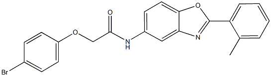 2-(4-bromophenoxy)-N-[2-(2-methylphenyl)-1,3-benzoxazol-5-yl]acetamide,353464-74-1,结构式