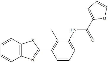 N-[3-(1,3-benzothiazol-2-yl)-2-methylphenyl]-2-furamide Struktur