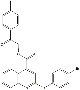 2-(4-methylphenyl)-2-oxoethyl 2-(4-bromophenoxy)-4-quinolinecarboxylate|
