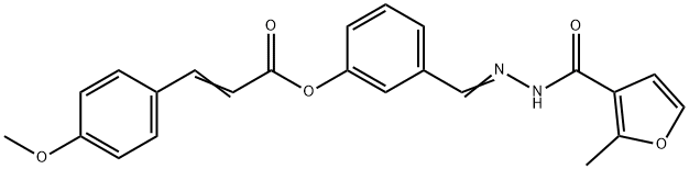 3-[2-(2-methyl-3-furoyl)carbohydrazonoyl]phenyl 3-(4-methoxyphenyl)acrylate,353465-71-1,结构式