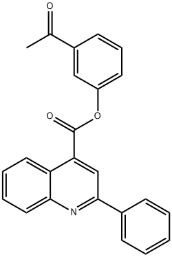 3-acetylphenyl 2-phenyl-4-quinolinecarboxylate 化学構造式