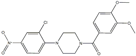 1-{2-chloro-4-nitrophenyl}-4-(3,4-dimethoxybenzoyl)piperazine|