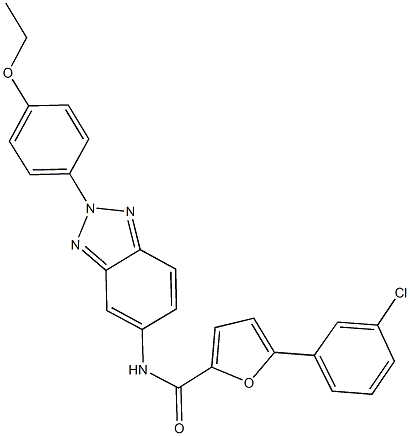 5-(3-chlorophenyl)-N-[2-(4-ethoxyphenyl)-2H-1,2,3-benzotriazol-5-yl]-2-furamide 结构式