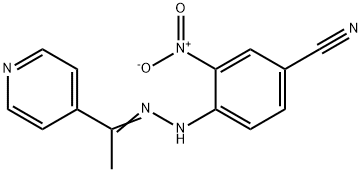 3-nitro-4-{2-[1-(4-pyridinyl)ethylidene]hydrazino}benzonitrile 化学構造式