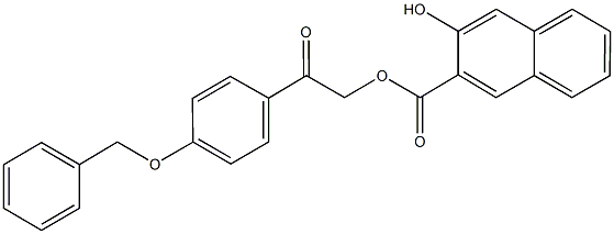 2-[4-(benzyloxy)phenyl]-2-oxoethyl 3-hydroxy-2-naphthoate Structure