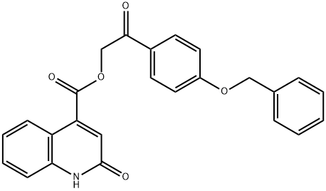 2-[4-(benzyloxy)phenyl]-2-oxoethyl 2-hydroxy-4-quinolinecarboxylate Structure