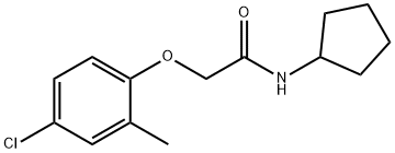 2-(4-chloro-2-methylphenoxy)-N-cyclopentylacetamide 结构式