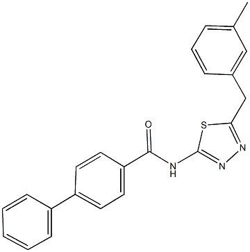 N-[5-(3-methylbenzyl)-1,3,4-thiadiazol-2-yl][1,1'-biphenyl]-4-carboxamide Structure