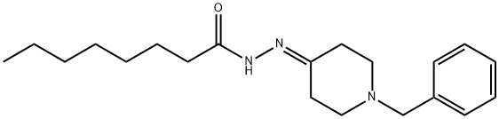 N'-(1-benzyl-4-piperidinylidene)octanohydrazide Struktur