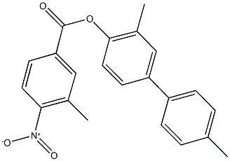 3,4'-dimethyl[1,1'-biphenyl]-4-yl 4-nitro-3-methylbenzoate 结构式