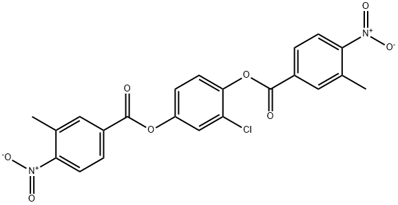 2-chloro-4-({4-nitro-3-methylbenzoyl}oxy)phenyl 4-nitro-3-methylbenzoate Struktur