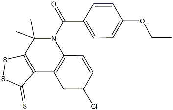 353468-17-4 8-chloro-5-(4-ethoxybenzoyl)-4,4-dimethyl-4,5-dihydro-1H-[1,2]dithiolo[3,4-c]quinoline-1-thione