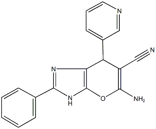 5-amino-2-phenyl-7-(3-pyridinyl)-3,7-dihydropyrano[2,3-d]imidazole-6-carbonitrile|