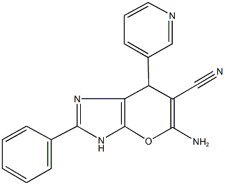 353468-57-2 5-amino-2-phenyl-7-(3-pyridinyl)-3,7-dihydropyrano[2,3-d]imidazole-6-carbonitrile